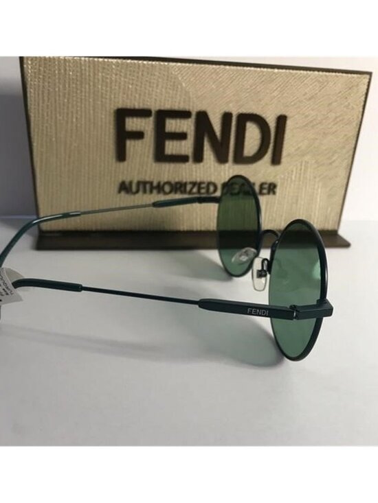 New - FENDI 53mm Round Sunglasses Green Wave Men’s Women’s main image 10